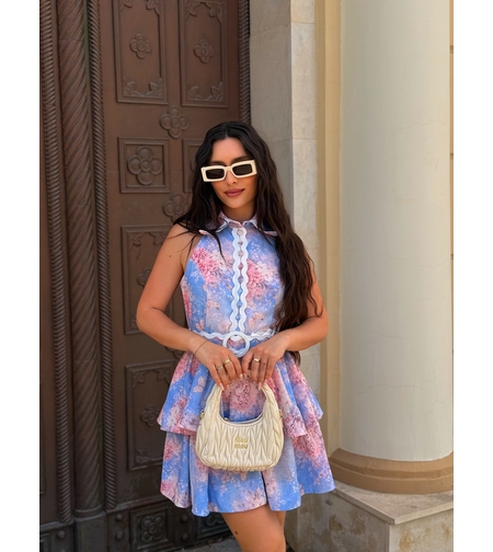 “ Floral Belle” blue - Рокля