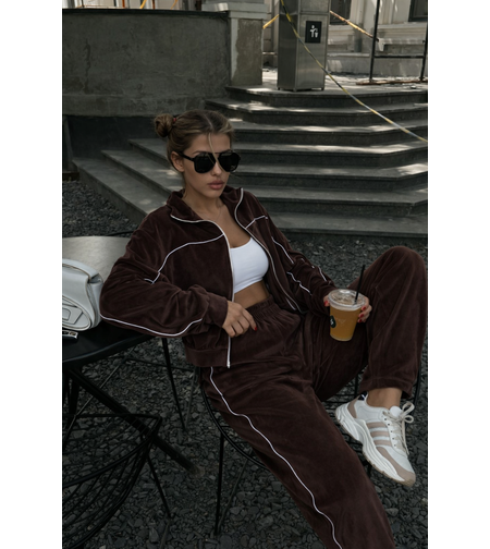 Velour Touch Set Brown – спортен екип от мек велур