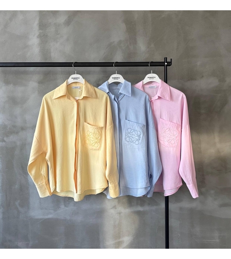 “Loewe Style” blue - Oversize риза