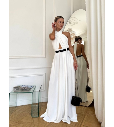“HALTER ELEGANCE” white - гащеризон