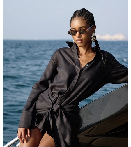 “ SUMMER WRAP “ black риза-рокля