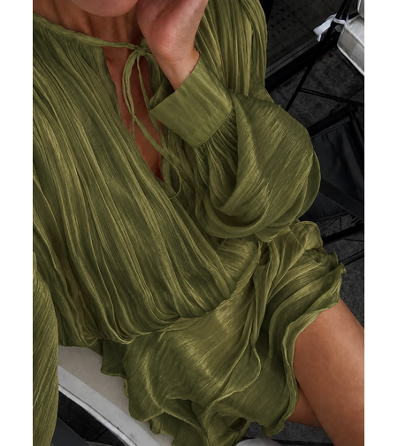 “ Ariana” green – Елегантна шифонена рокля