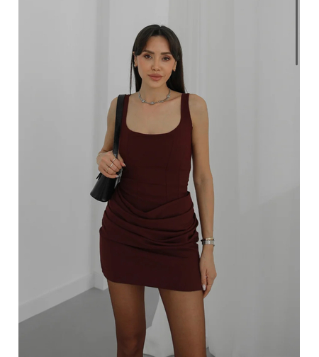 Burgundy Sculpt -  Рокля