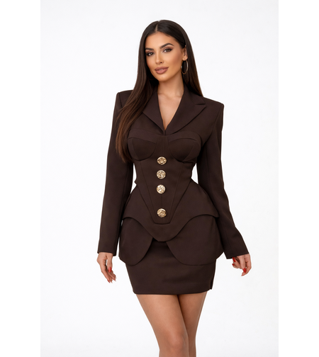 “Royal Mocha” 3-Piece Set - Елегантен костюм