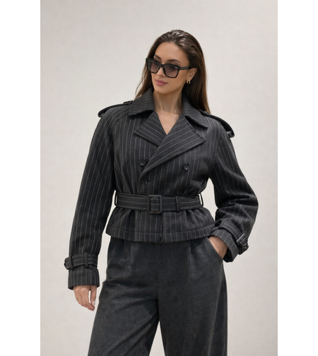 Rocker Fit Преходно палто с колан на райе