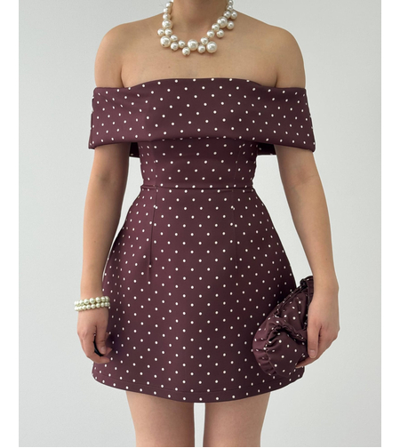 “Polka Chic” brown - Рокля