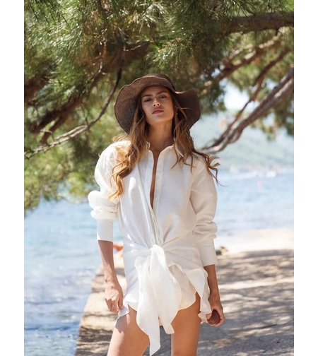 “ SUMMER WRAP “ Бяла риза-рокля