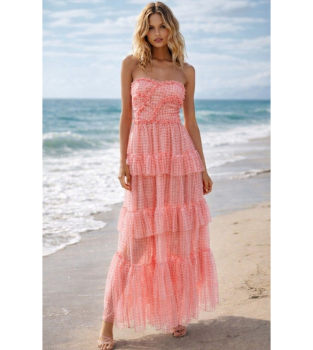 “ Rosalie Blush Maxi Dress” - елегантна рокля