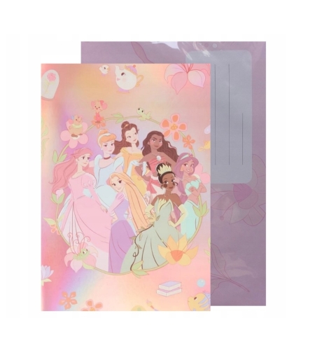 XXL ХОЛОГРАФСКА ПОДАРЪЧНА КАРТИЧКА  С ПЛИК С ПРИНЦЕСА, ФОРМАТ А4, ДЕТСКА, ДИСНИ