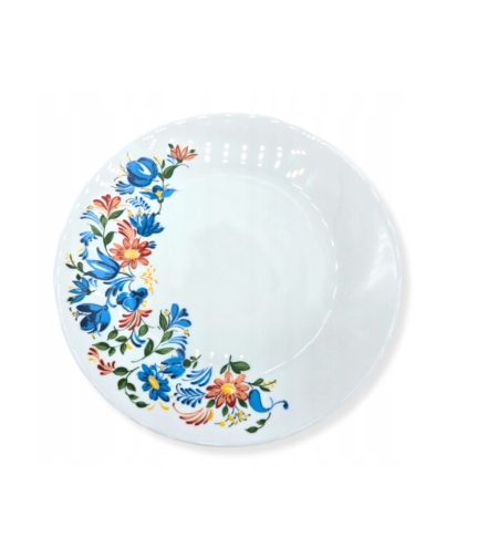 БЯЛА ЧИНИЯ ЗА ВЕЧЕРЯ С ЦВЕТЯ 25 СМ ДЕКОРАТИВНА