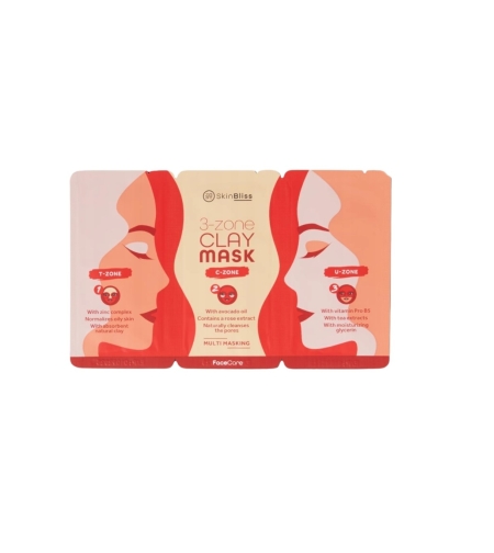 3-СТЪПКОВА ГЛИНЕНА МАСКА 3 РАЗЛИЧНИ МАСКИ ЗА T, C, U ЗОНИ