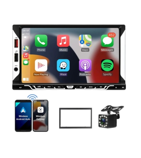 Hodozzy SH3AM5HI 2-din Android автомобилно радио GPS WiFi камера 7-инчов сензорен екран