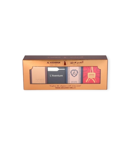 Al Haramain Collection 4 x10 ml Uni Amber,L Aventure,Bleu,Rouge