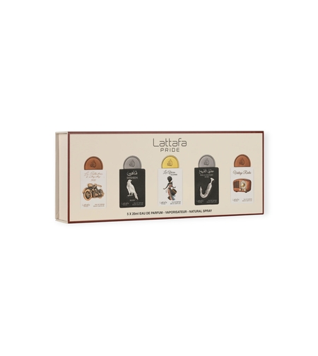Lattafa Pride set 5x20ml-.Eth.Natural,Thar.Silver,Eter.Oud,Ishq Gold