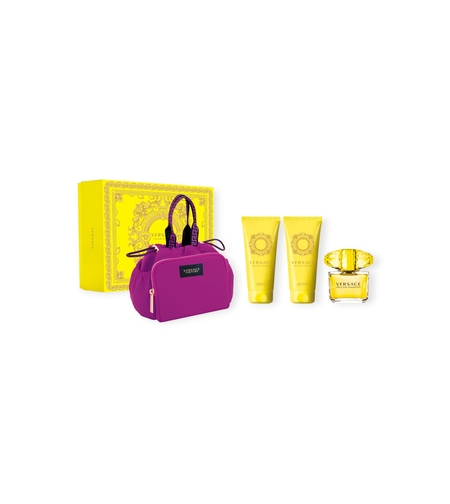Versace Yellow Diamond EDT 90 W+ 100 S.G + 100 B.L+toiletry bag