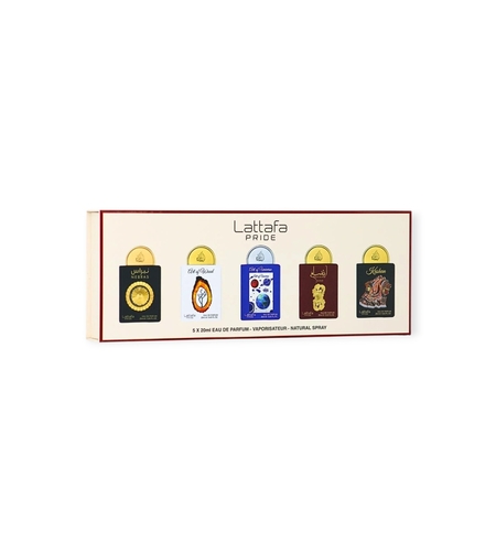 Lattafa Pride set 5x20ml-Nebras,Kashan,Art of Wood,Art of Universe,Ansam Gold.