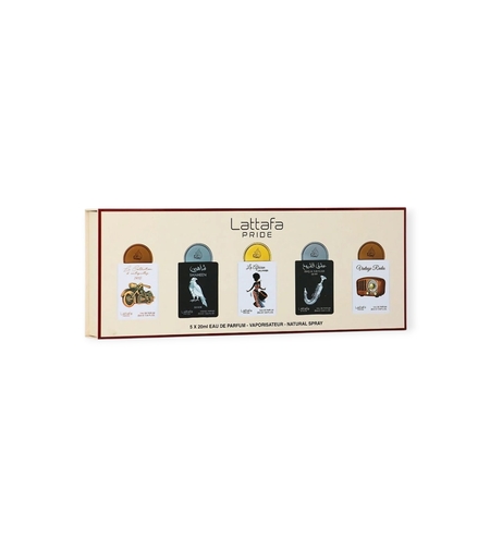 Lattafa Pride set 5x20ml-Saheen,la african,Antiquites,Ventage,Ishq.