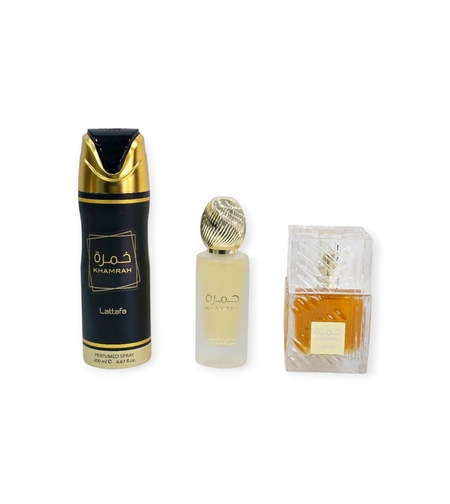 Lattafa Khamrah EDP 100 + 50ml Hair Mist+12 ml EDP