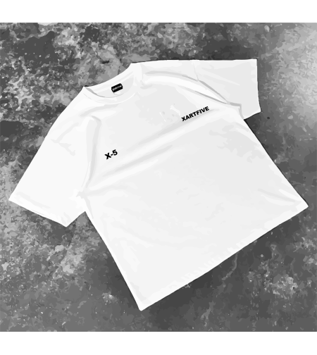 XARTFIVE white  X-5 Tee