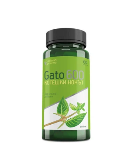 Gato 600 Котешки нокът 600 мг х 60 капсули- Doleran Pharma