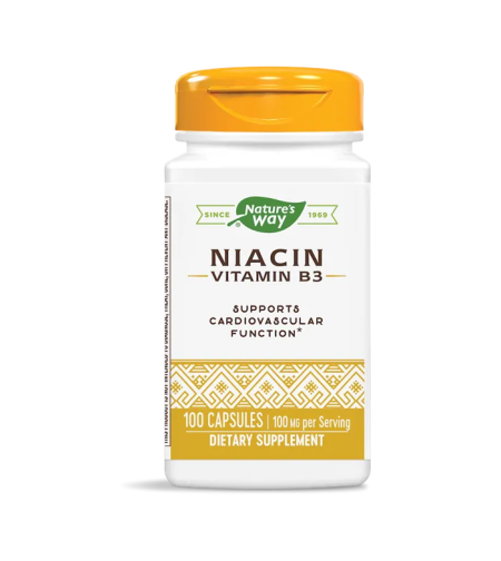 Niacin Витамин B3 100 мг х100 капсули - Nature`s Way