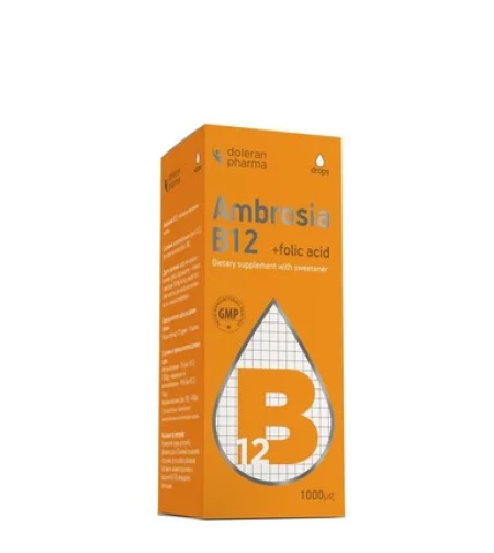 Амброзия Витамин В12 с фолиева киселина 1000 мкг х30 мл - Doleran Pharma