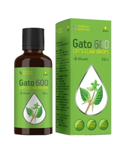 Gato 600 Котешки нокът + бета глюкан, 50мл. - Doleran Pharma
