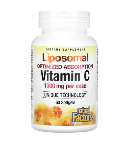 Липозомен витамин C, 1000 mg- 60 меки капсули (500 mg на мека капсула)- Natural Factors