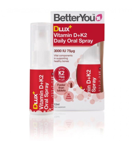 Витамин DLux D3 + K2 - орален спрей х 12мл.- BetterYou