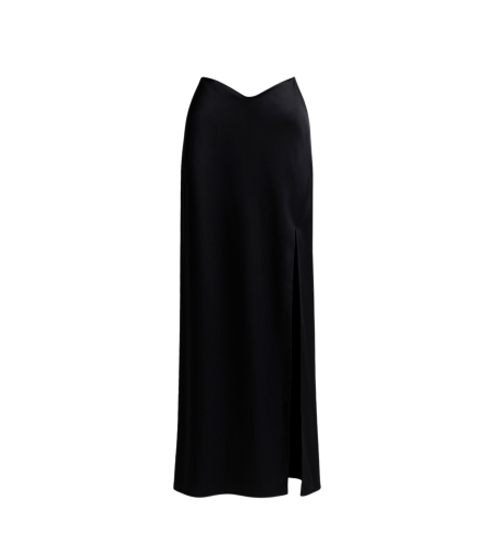 Obscura U Shape Satin Maxi Skirt