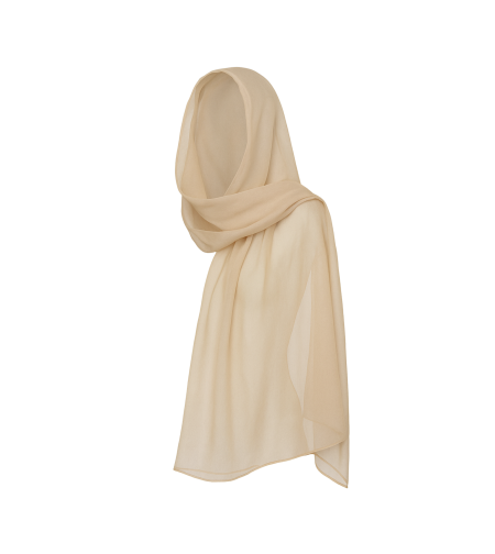 Tan Sheer Wrap Scarf