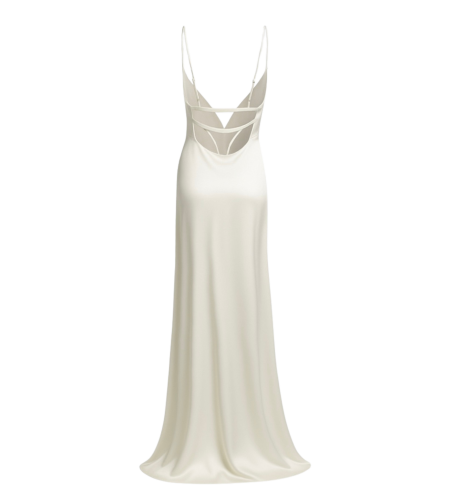 3 AM Slip Cowl-Back Thong Detail Gown