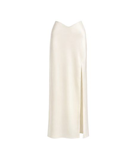 Obscura U Shape Satin Maxi Skirt