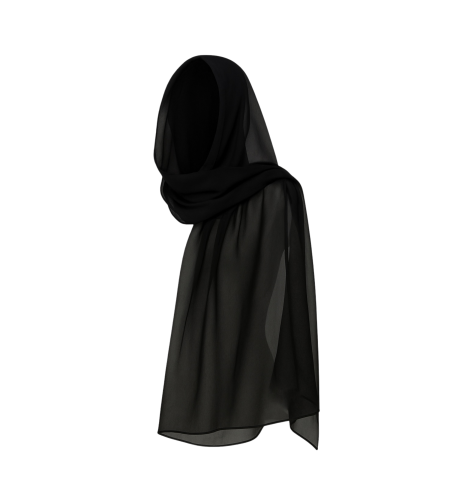 Black Sheer Wrap Scarf