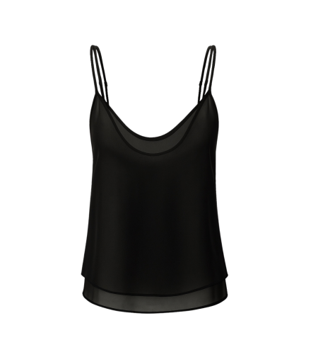 Shadows U Neck Sheer Tank Top