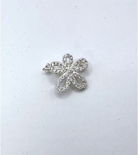 Брошка Цвете с циркони