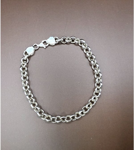 Сребърна гривна плетка 