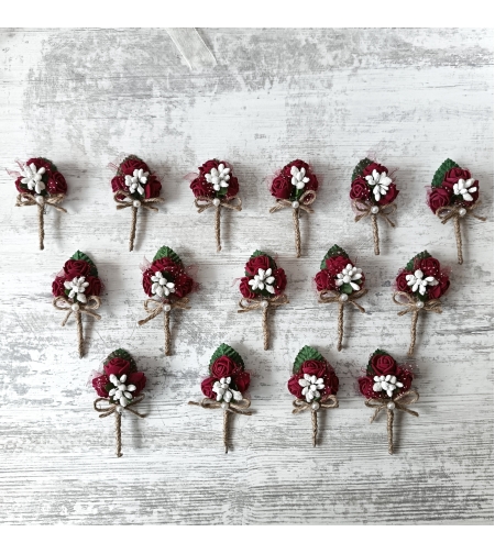 Бутониери - бордо