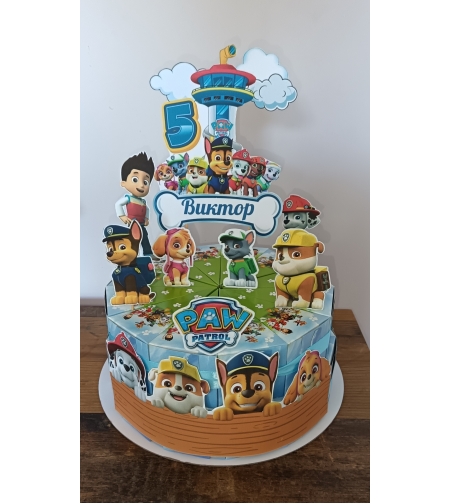 Картонена торта Paw Patrol