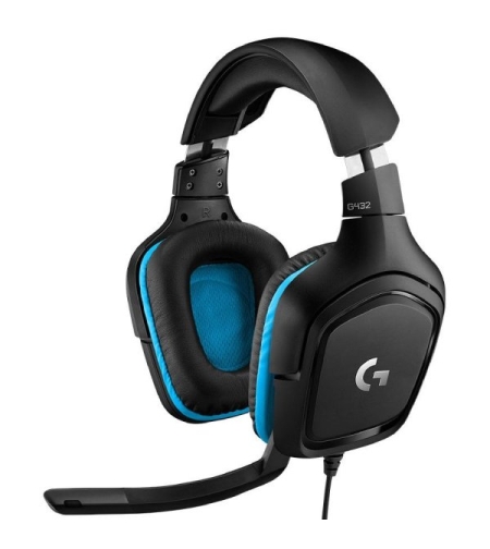 Гейминг слушалки Logitech - G432, черни