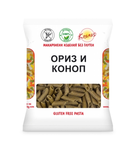 Макарони Ориз и Коноп 250 гр. Крамас