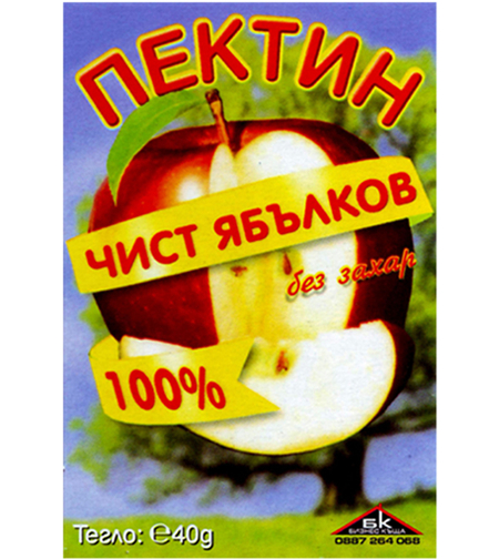 ПЕКТИН ЯБЪЛКОВ 100% БЕЗ ЗАХАР 40ГР