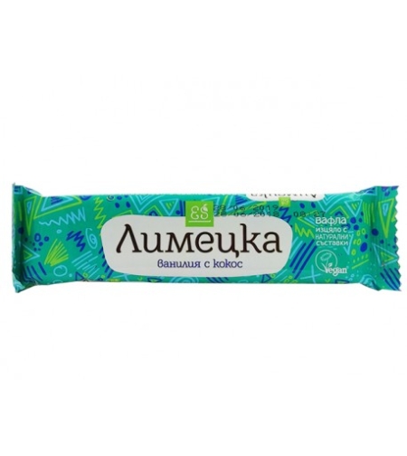Вафла Лимецка, ванилия и кокос, Екосем, 30 гр.