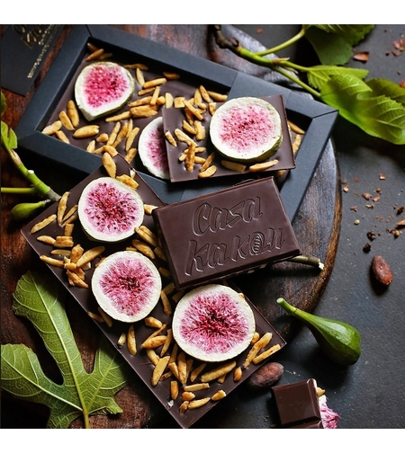 ЗАНАЯТЧИЙСКИ ШОКОЛАД СЪС СМОКИНЯ И КАРАМЕЛИЗИРАН БАДЕМ