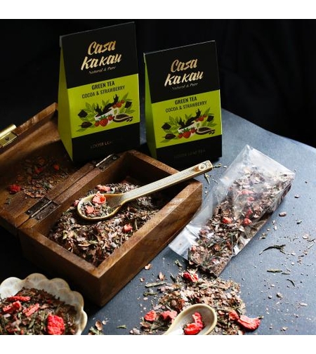 КАКАО, ЗЕЛЕН ЧАЙ И ЯГОДИ