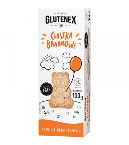 Безглутенови бананови бисквити „Glutenex“ 100 гр.