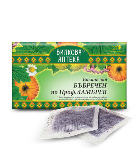 Бъбречен чай по Проф. Ламбрев, 20 филтърни пакетчета, 30гр. Биохерба