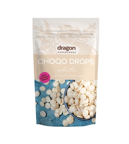 Капки “бял” шоколад, 200g, Dragon Superfoods
