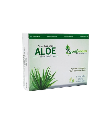 Алое, сух екстракт, при запек, Здравница, 30 капсули