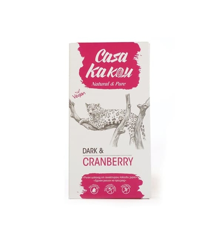 Занаятчийски Шоколад с Червена Боровинка, 70g, Casa Kakau
